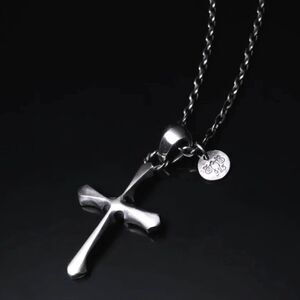2 Abnormal Sides Reversible Cross Necklace